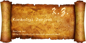 Konkolyi Zerind névjegykártya